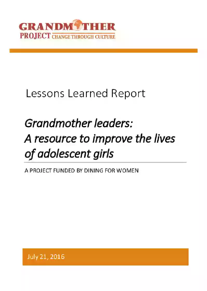 Grandmother Leaders: A Resource to Improve the Lives of Adolescent Girls